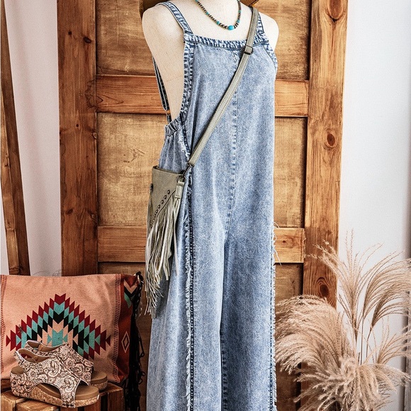 Denim Overalls Jumpsuit - Picture 2 of 11